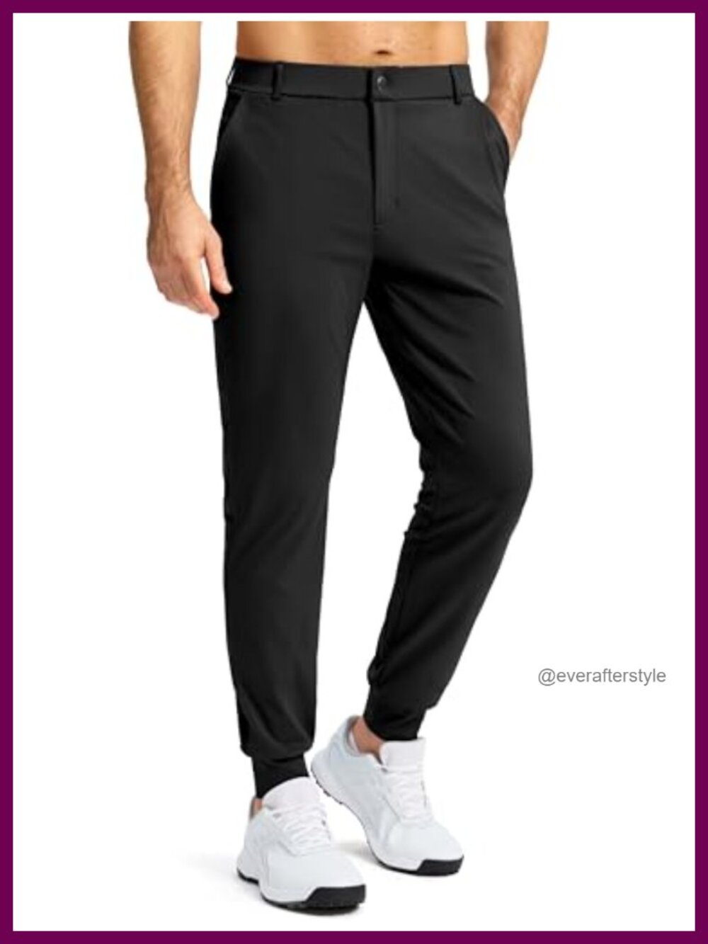 Men's Stretch Golf Joggers Slim Fit Sweatpants with Pockets Belt Loops